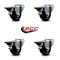 Service Caster 3'' Hard Rubber Wheel Swivel Bolt Hole Caster Set with Posi Lock Brakes, 4PK SCC-BH20S314-HRS-PLB-4 - alternate 3